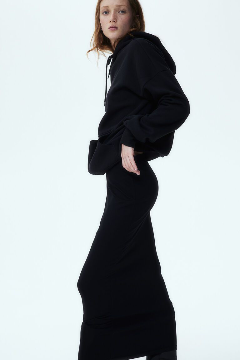Jersey maxi skirt