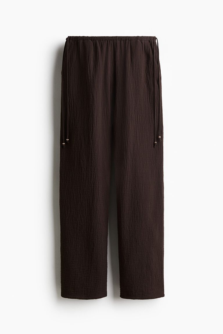 Wide drawstring trousers