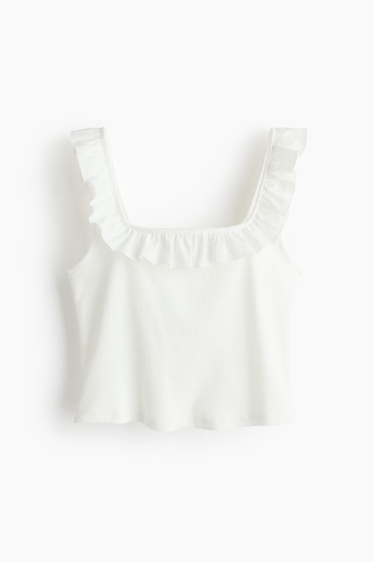 Frill-trimmed vest top