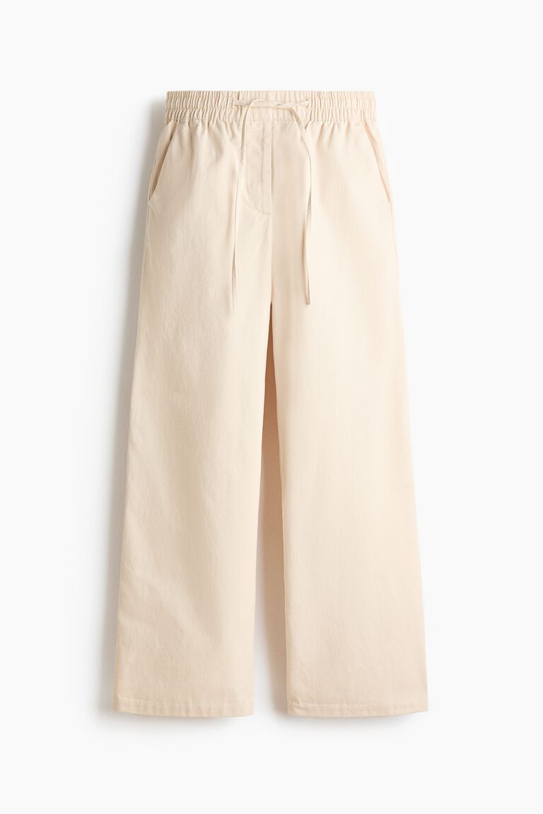 Cotton drawstring trousers