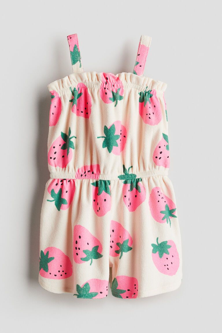 Patterned terry jumpsuit