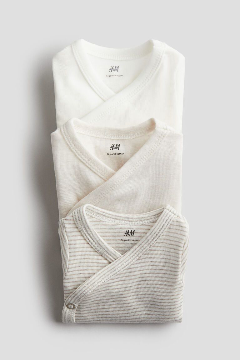 3-pack wrapover bodysuits