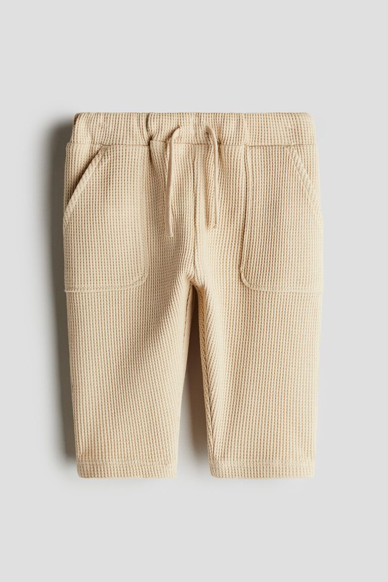 Waffled cotton joggers