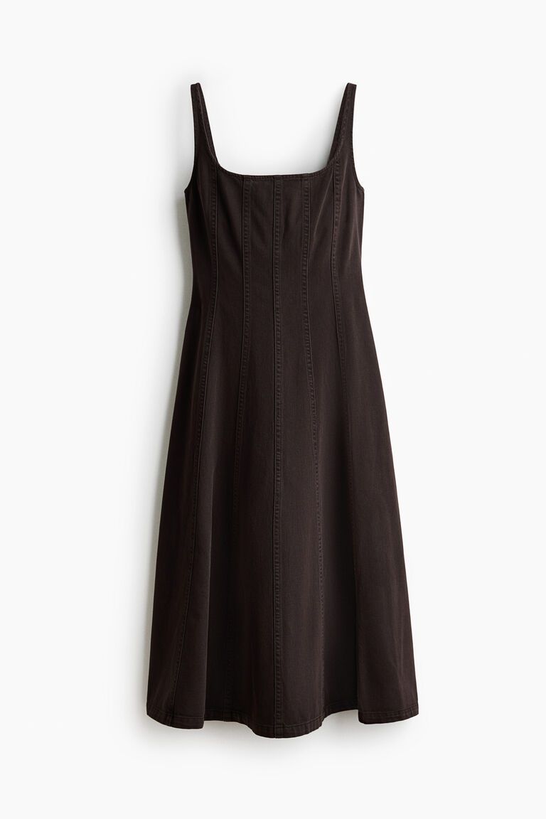 Denim midi dress
