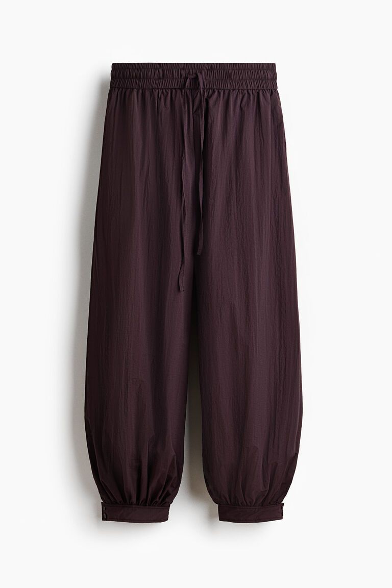 Balloon drawstring trousers