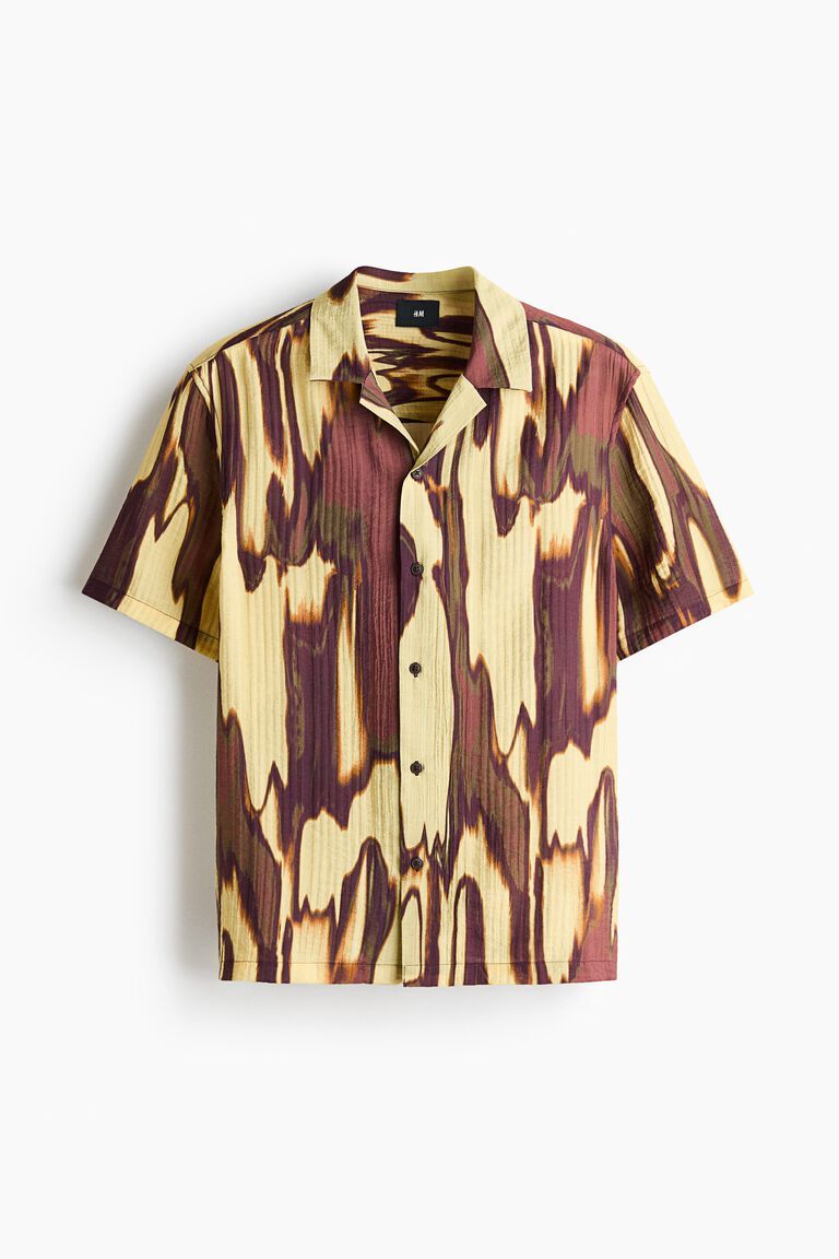 Relaxed Fit Textured resort shirt