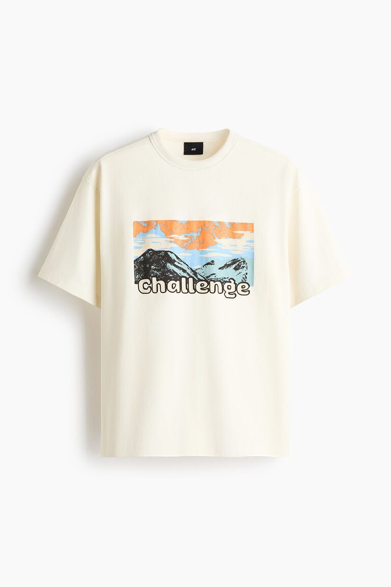Loose Fit Printed Cotton T-shirt