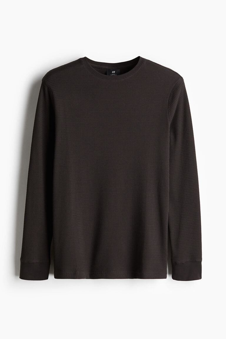 Slim Fit Waffled jersey top