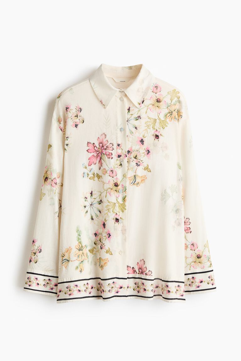 Linen-blend shirt