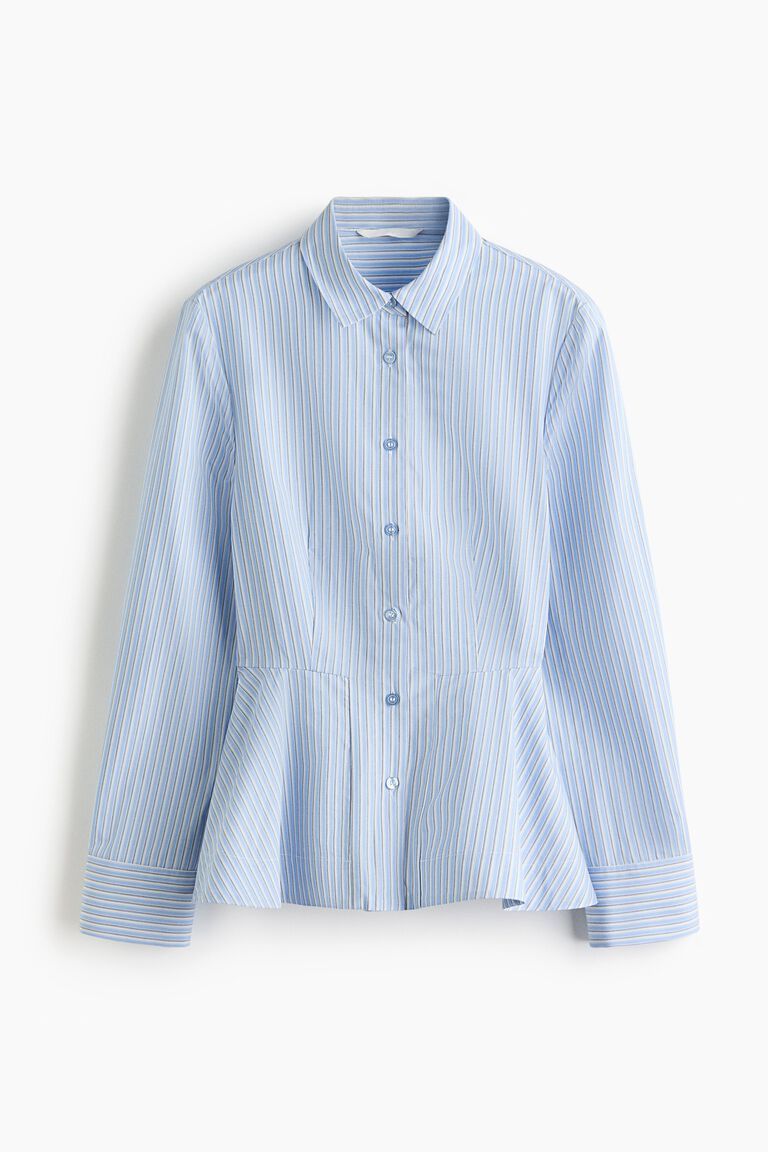 Cotton peplum shirt