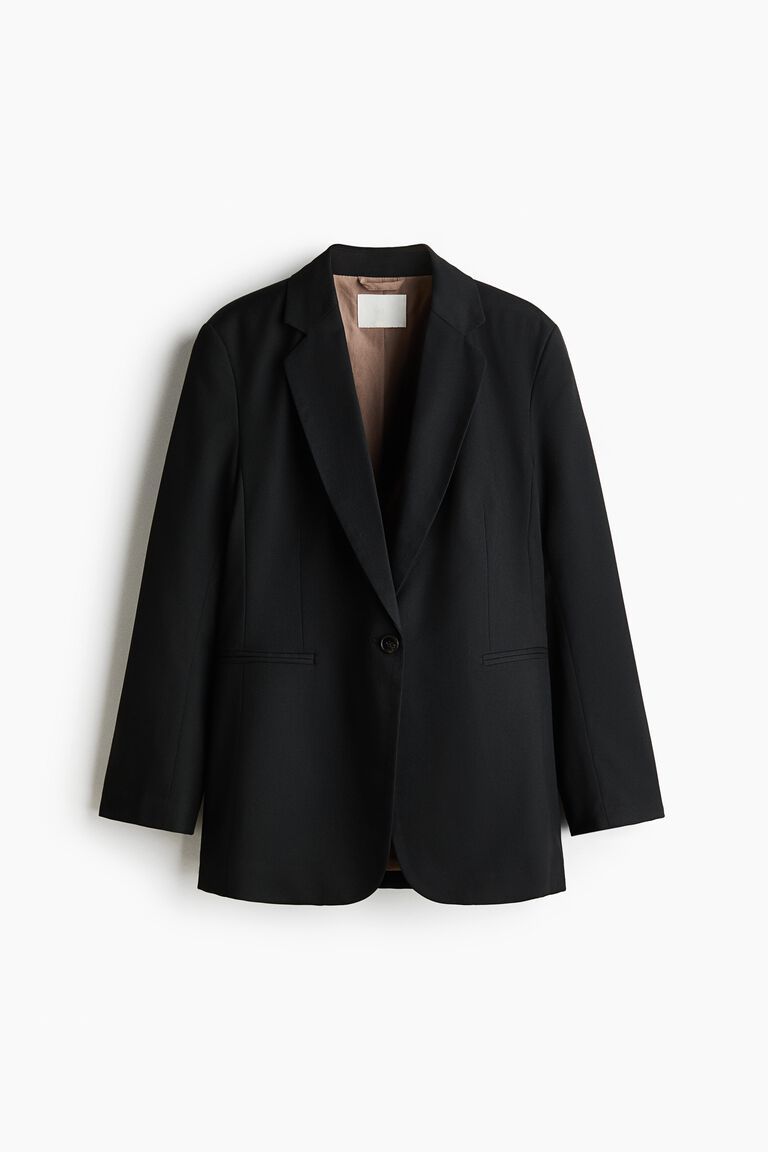 Single-breasted twill blazer