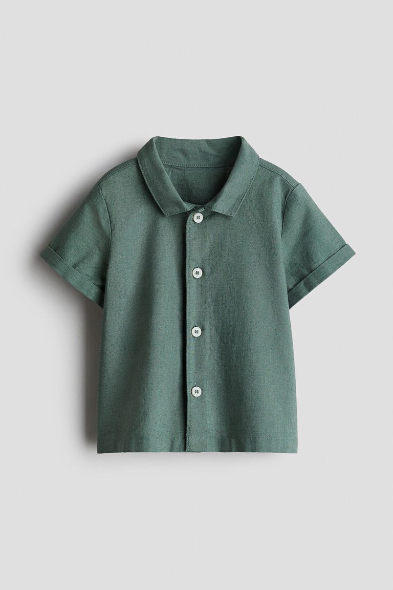 Linen-blend shirt