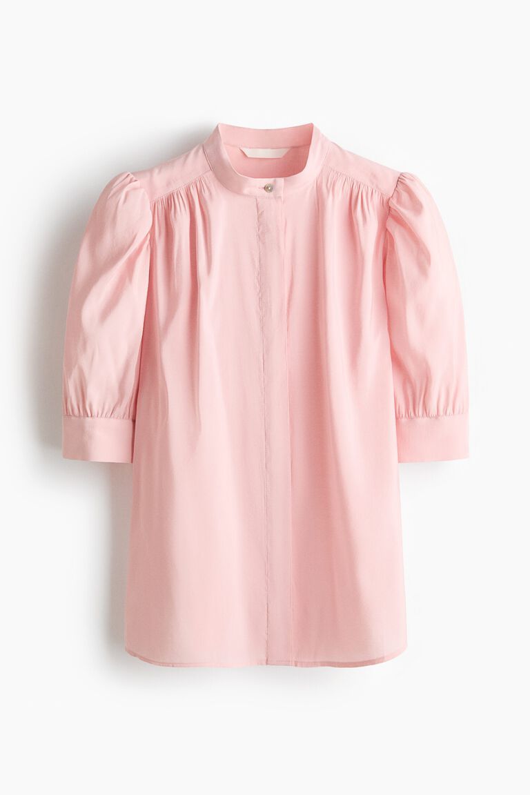 Puff-sleeved blouse