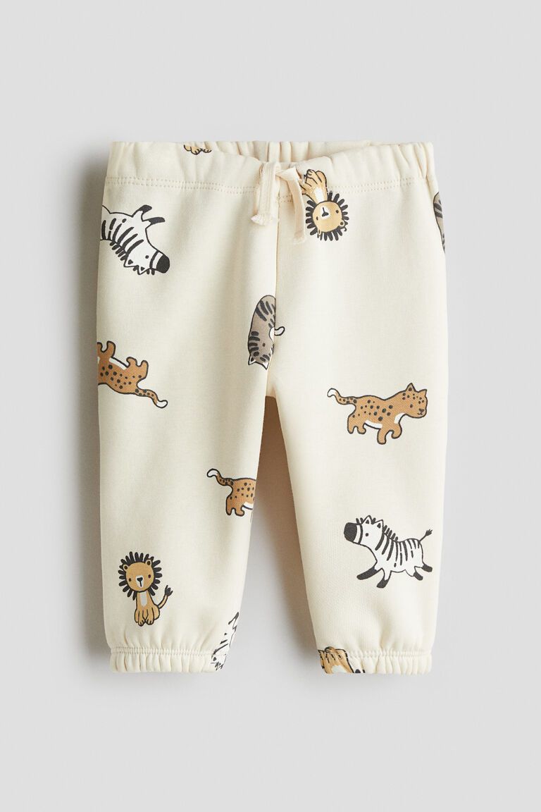 Printed brushed-inside sweatshirt joggers