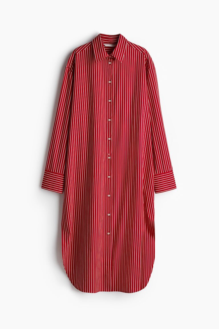 Poplin shirt dress