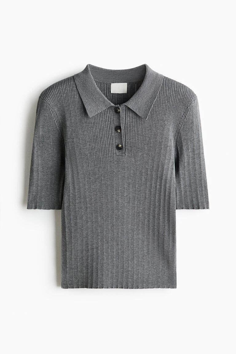 Pointelle-knit top