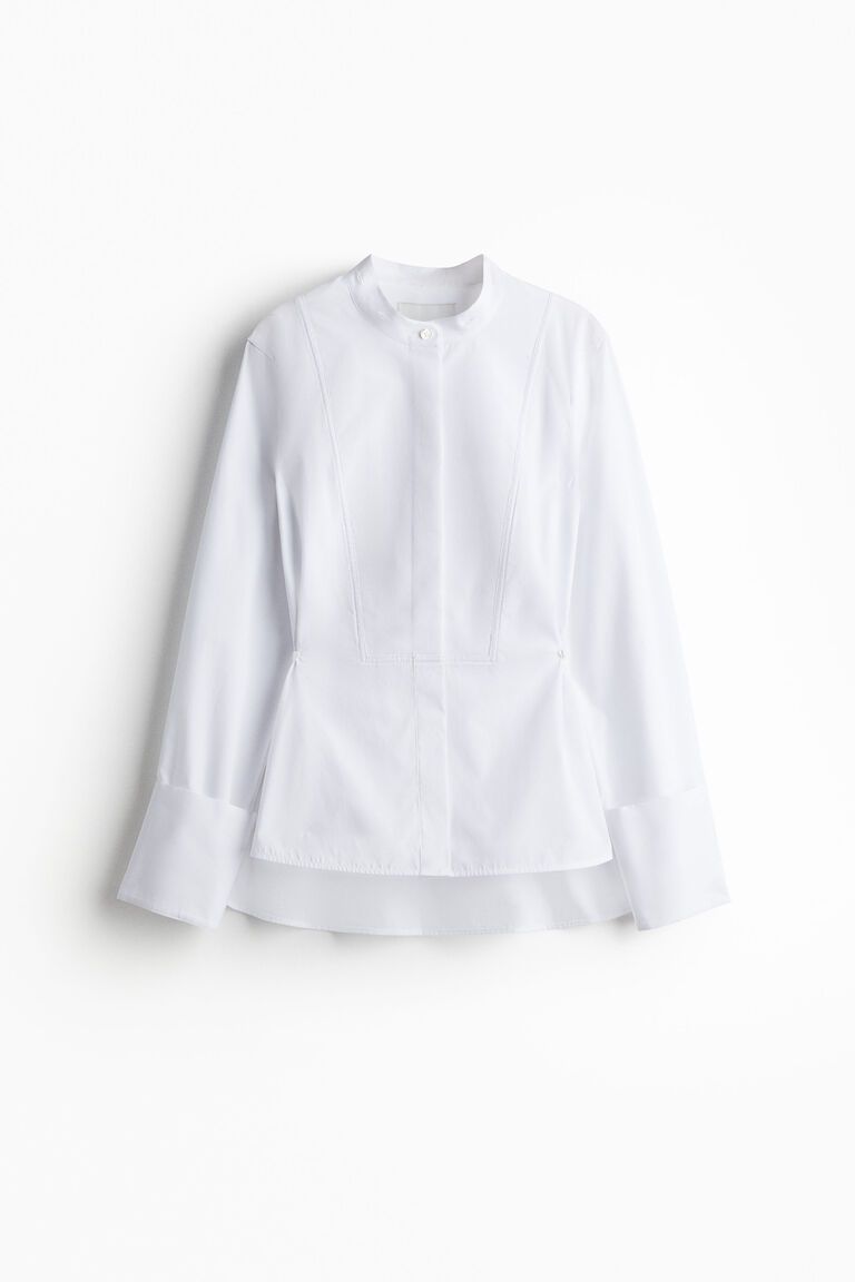 Poplin tuxedo shirt