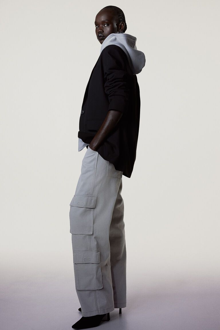 Twill cargo trousers