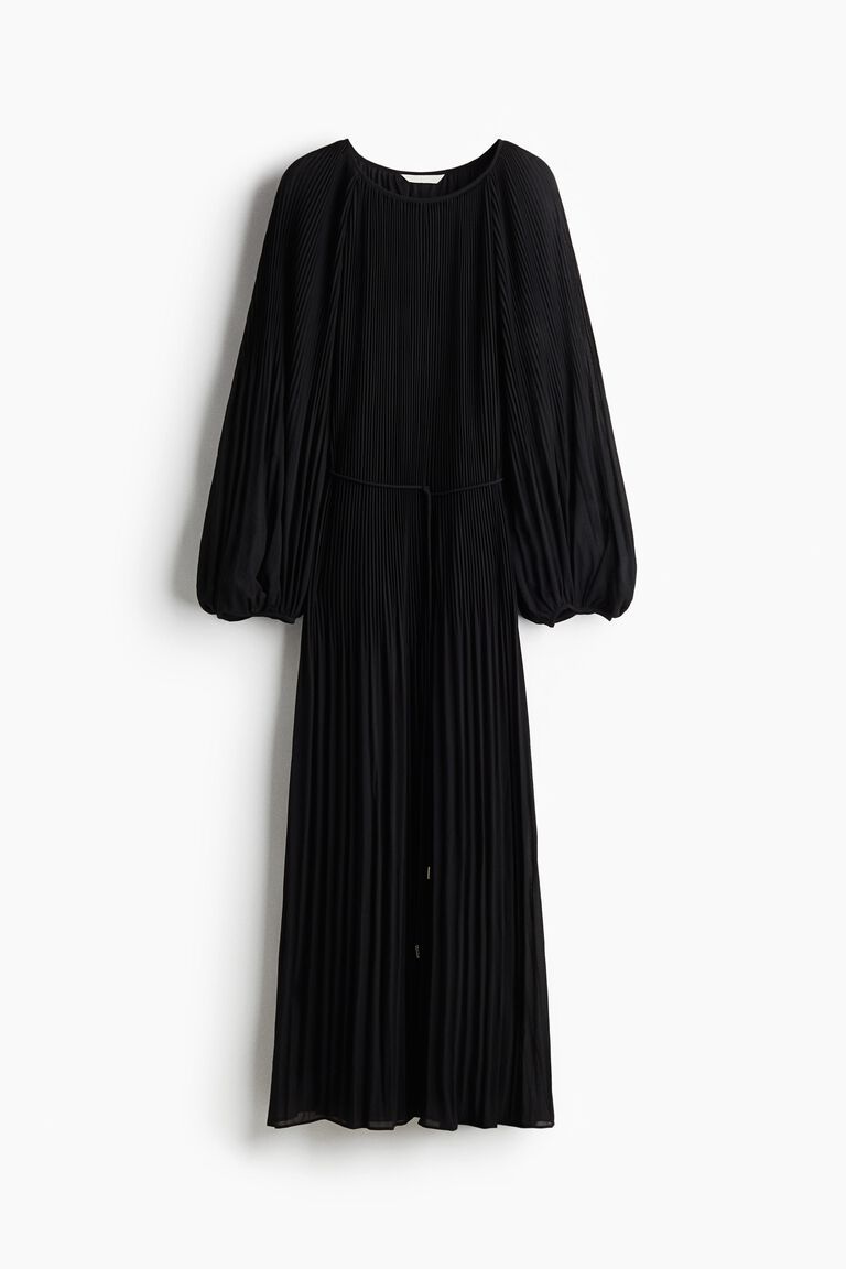Long plissé dress