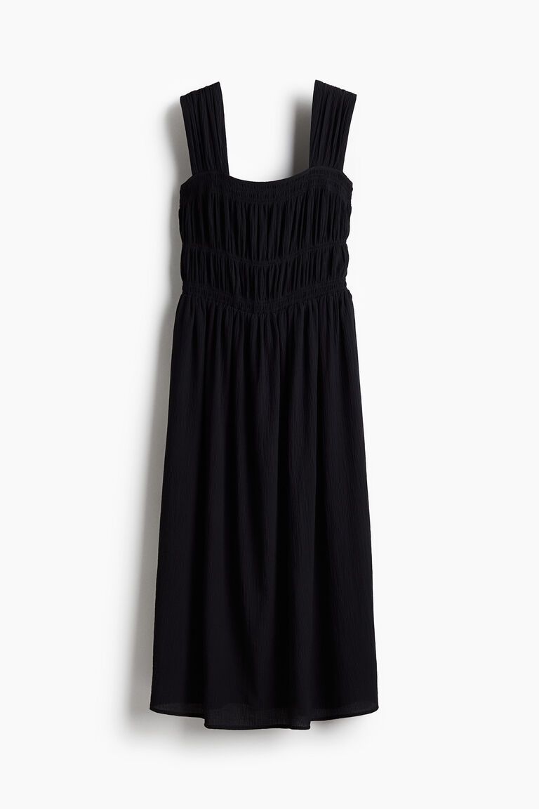 Smocked-bodice dress