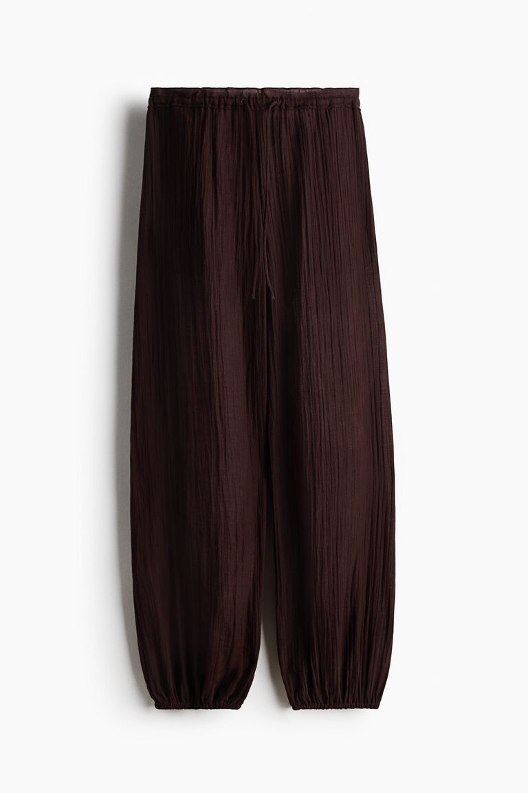 Balloon drawstring trousers