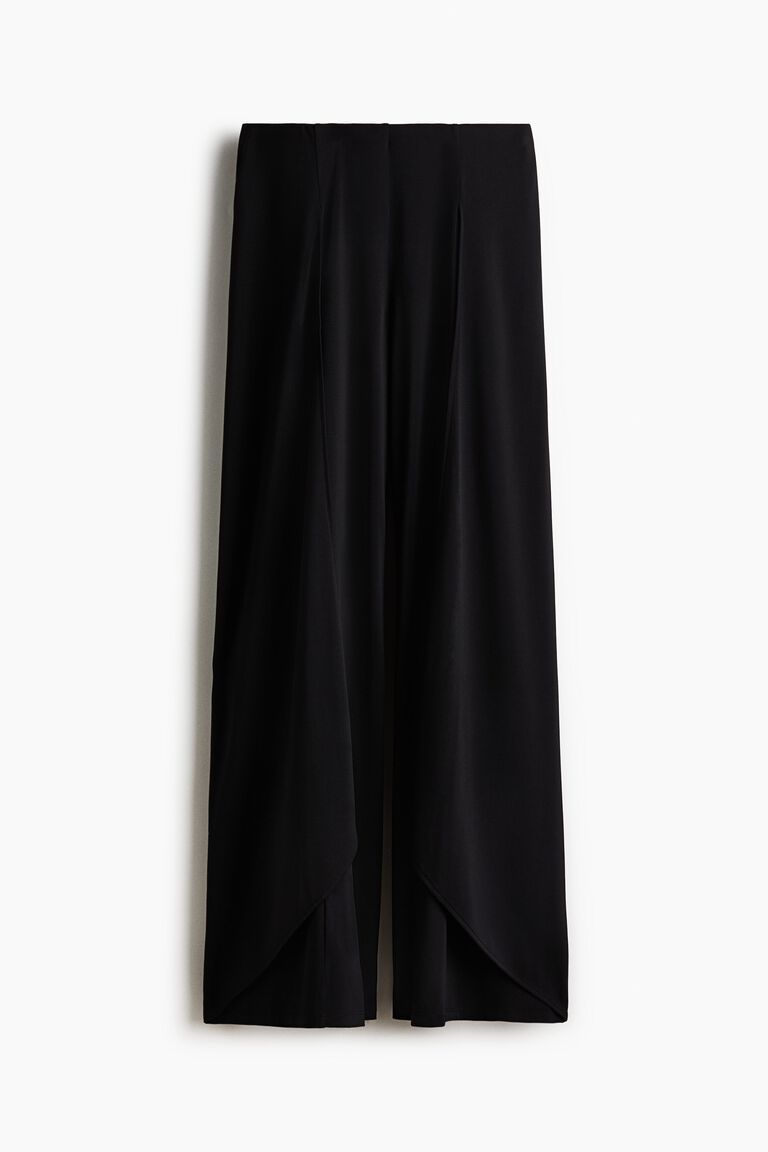 Wide jersey trousers