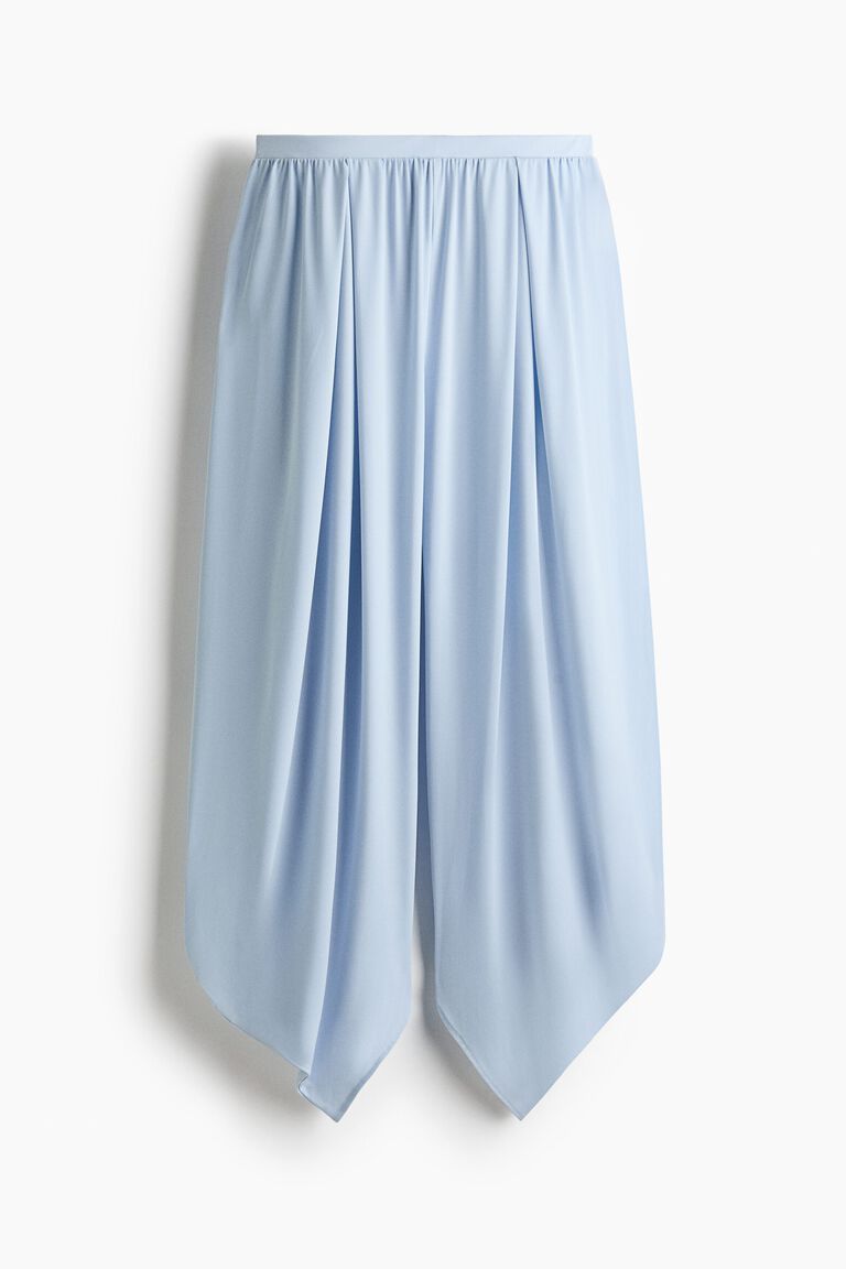 Draped pull-on trousers