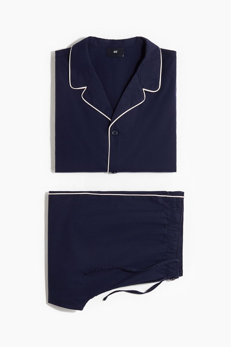 Cotton pyjama shirt and bottoms