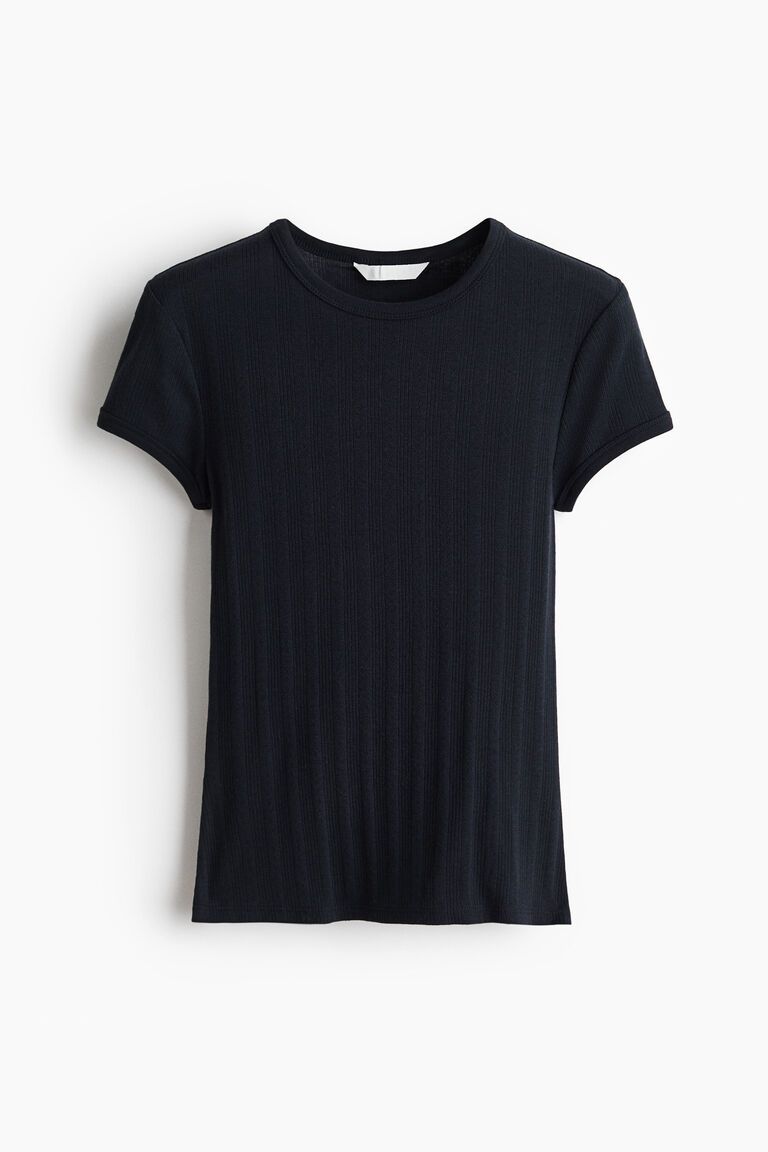 Pointelle-knit T-shirt