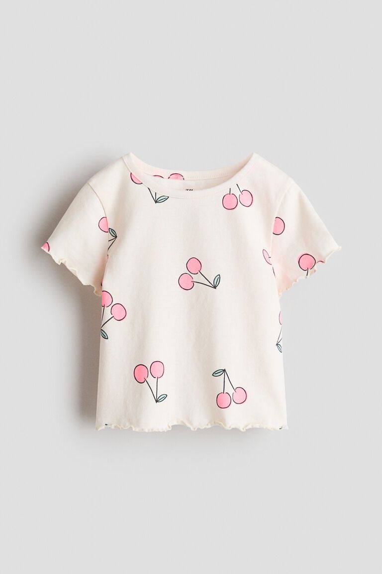 Overlock-detail cotton top