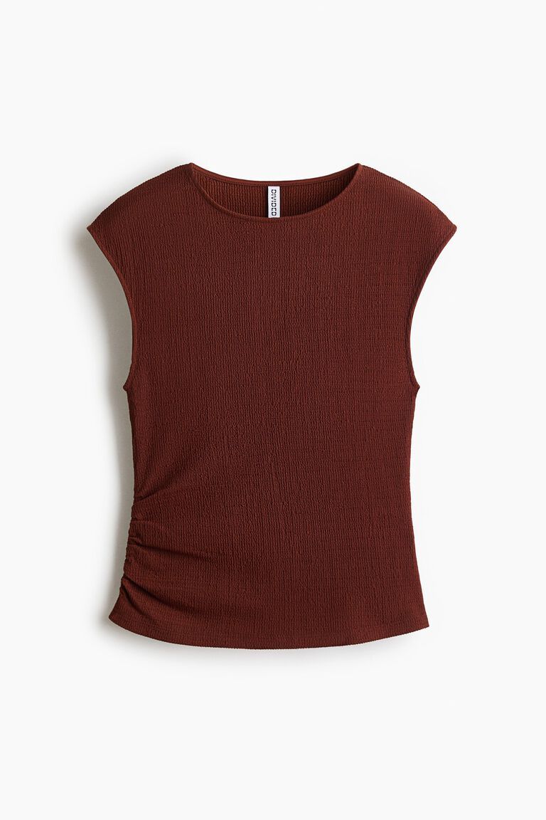 Textured jersey top