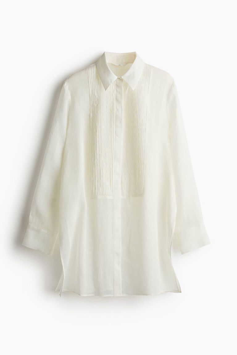 Ramie tuxedo shirt