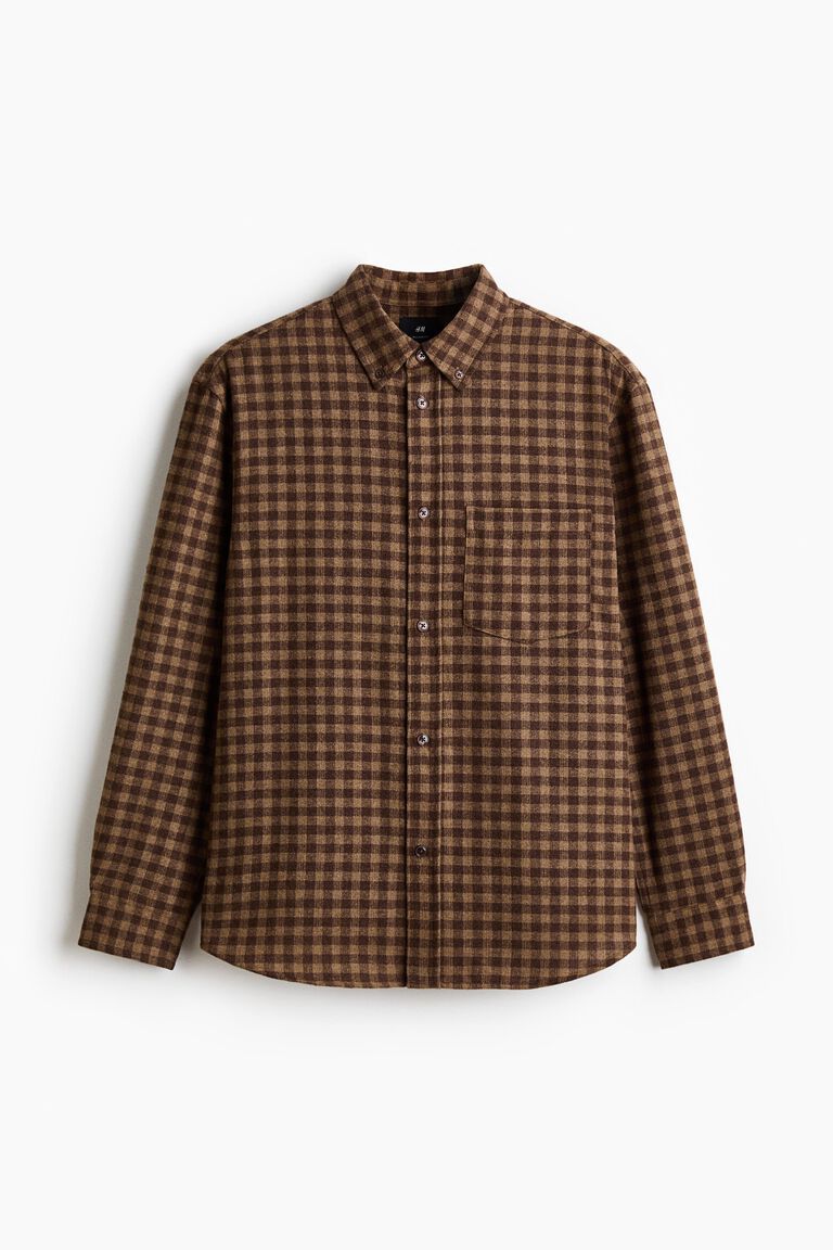 Relaxed Fit Wool-blend shirt