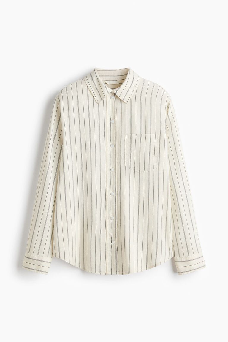 Linen-blend shirt
