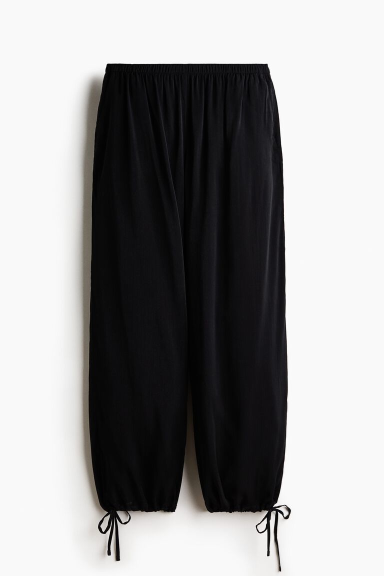 Drawstring-detail balloon trousers