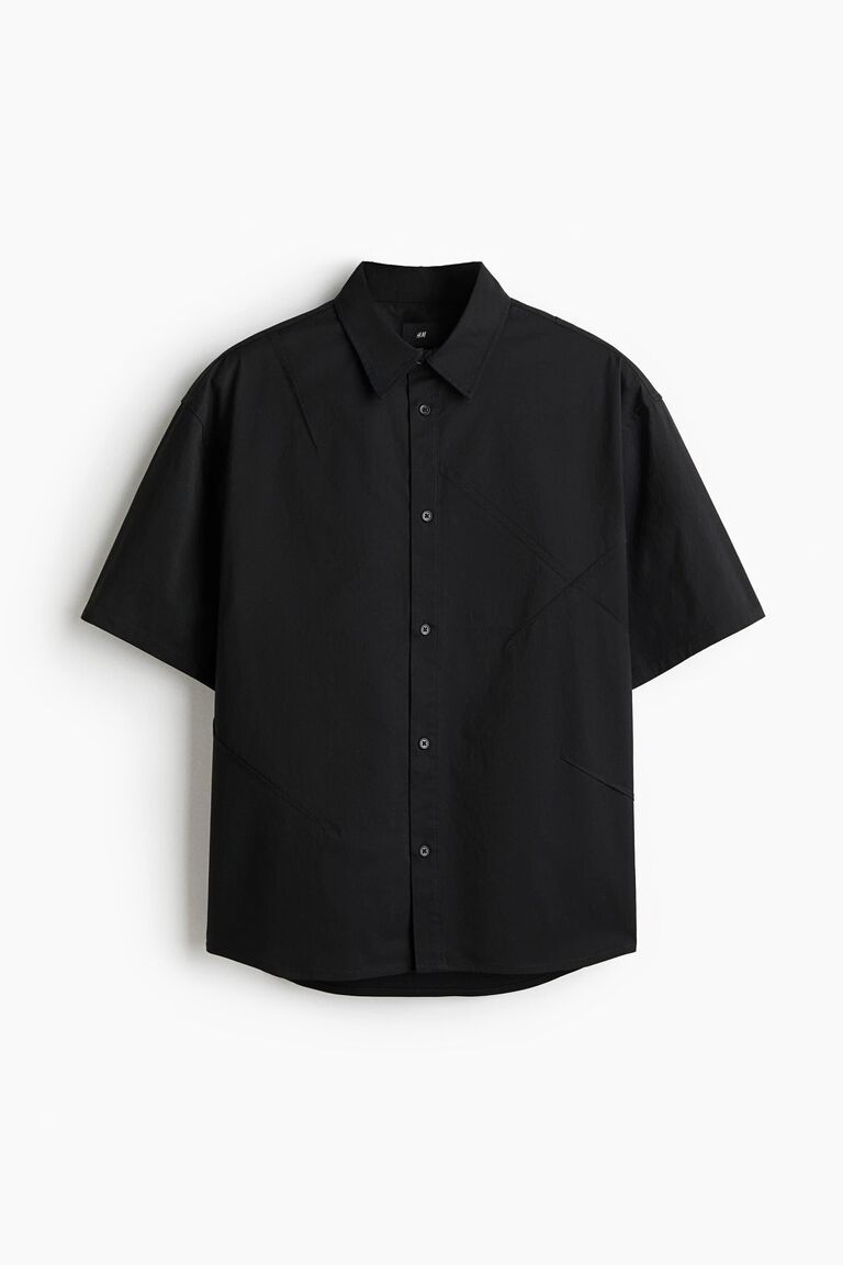 Loose Fit Crease-pattern shirt