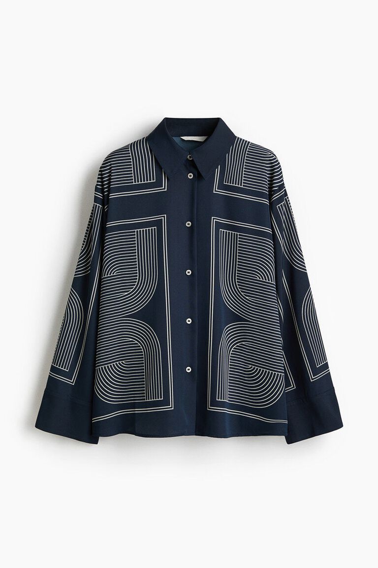 Oversized twill shirt