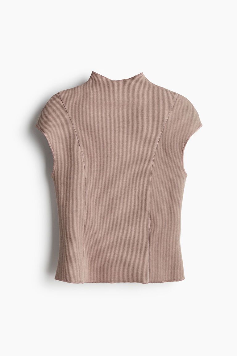 Ribbed turtleneck top