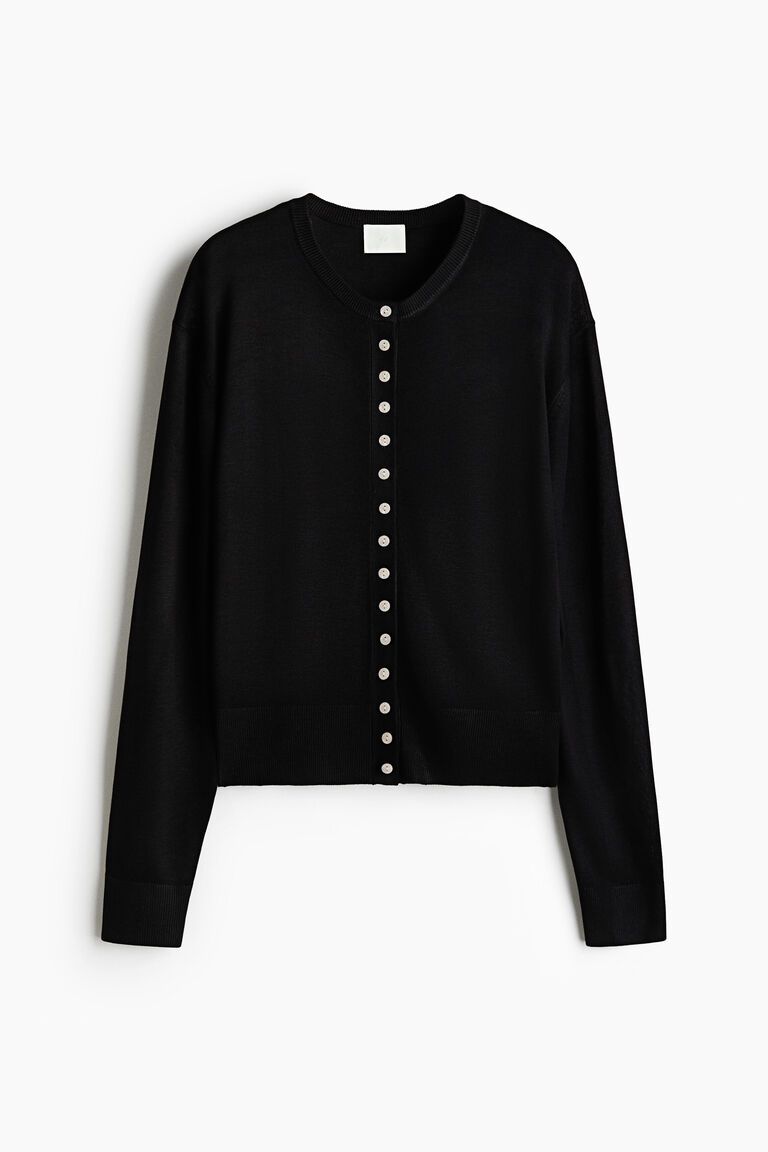 Fine-knit cardigan