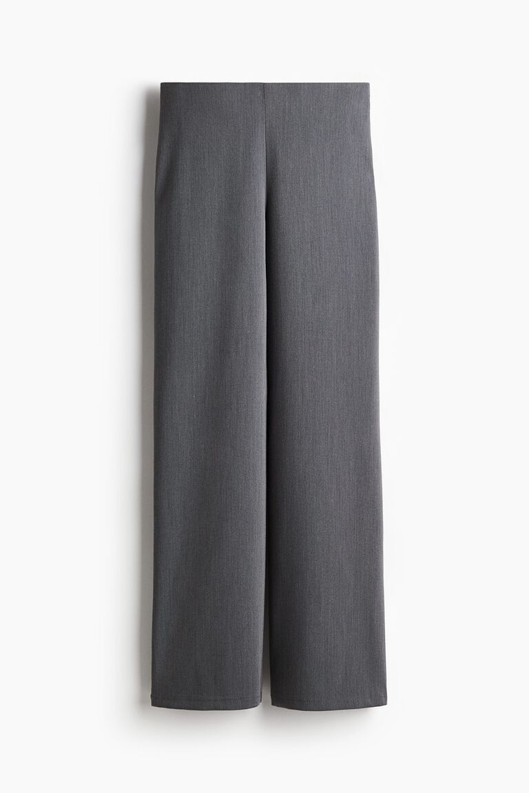 Wide twill trousers