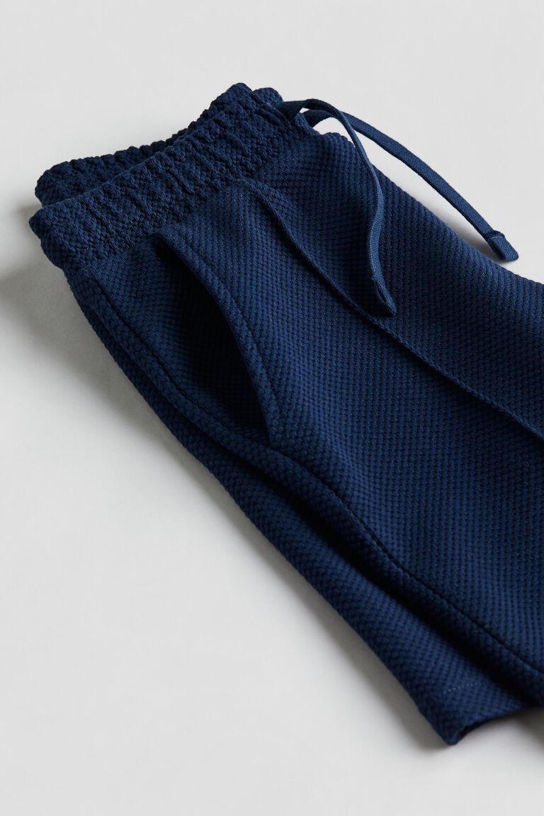 Crease-leg jersey shorts