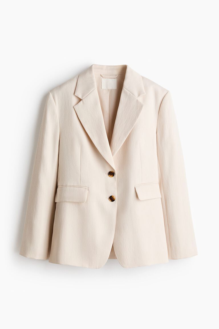 Single-breasted twill blazer