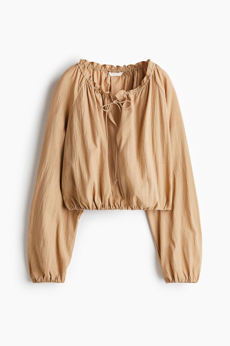 Bubble-hem blouse