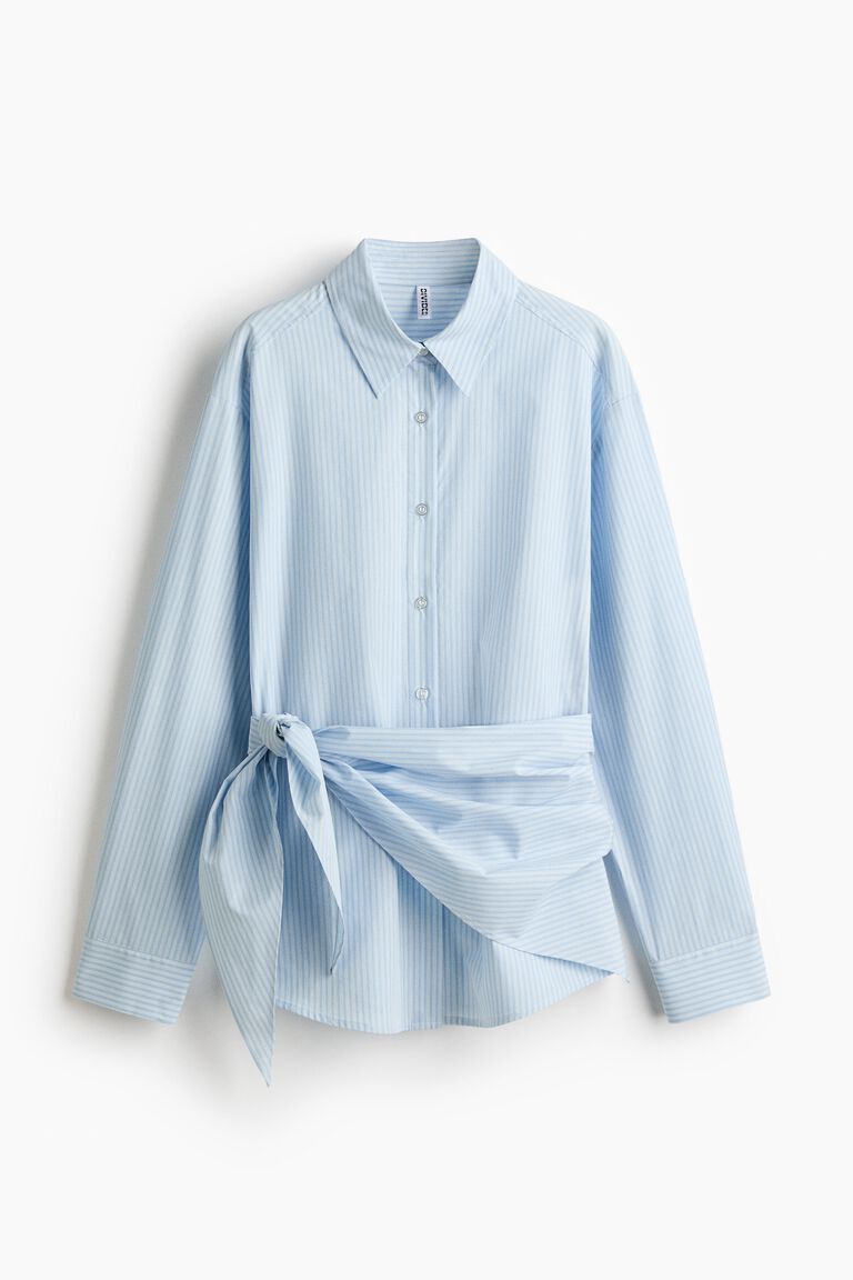 Scarf-detail shirt