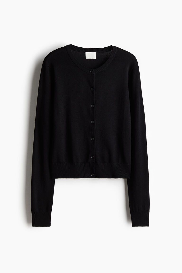 Fine-knit cardigan