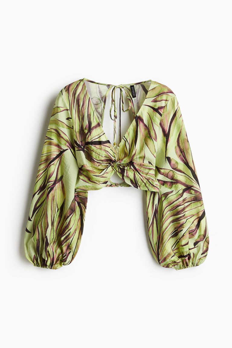 Open-back blouse