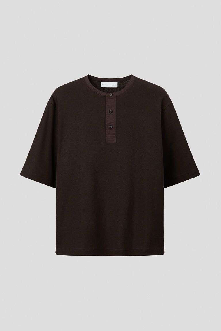 Loose Fit Linen-blend Henley top