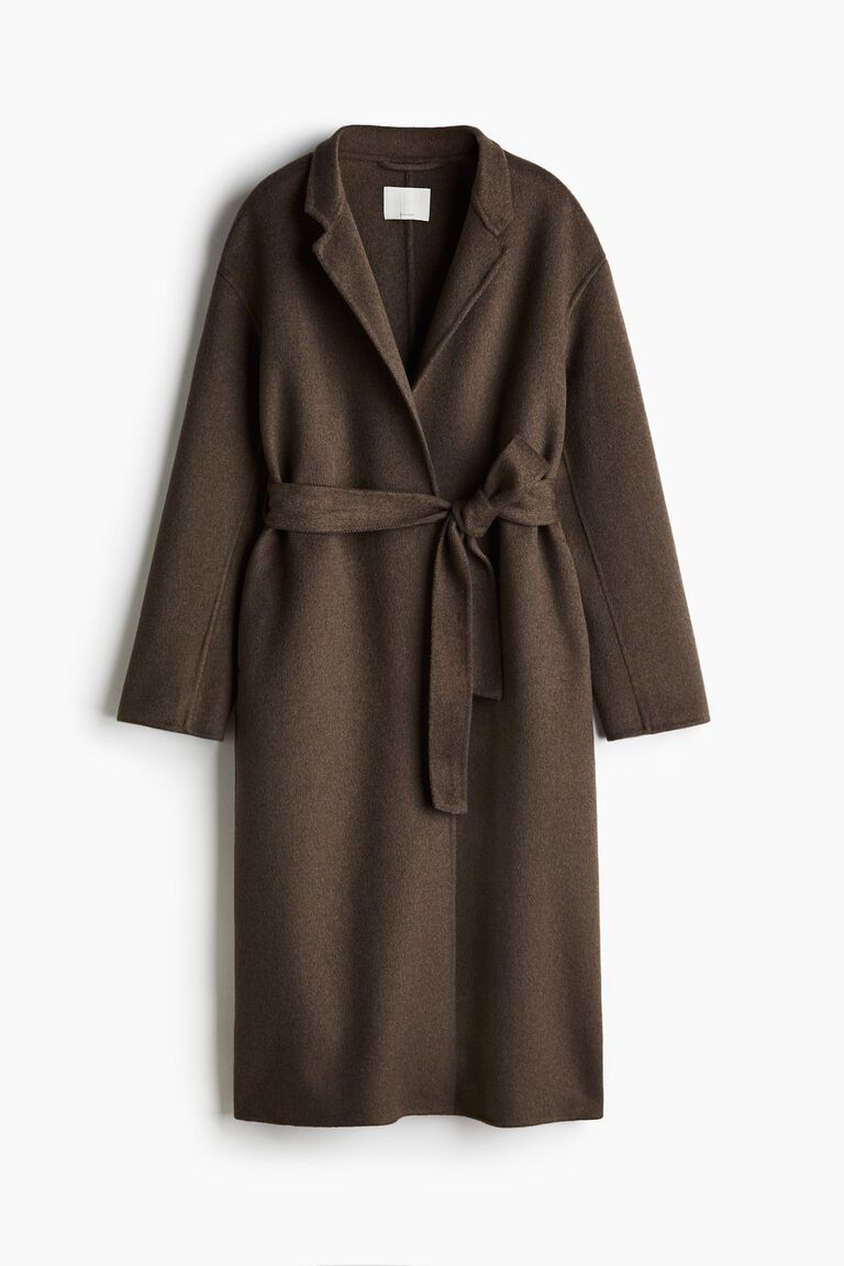 Handmade wool-blend coat