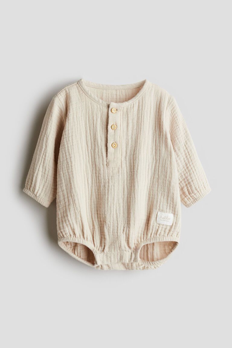 Cotton muslin romper suit