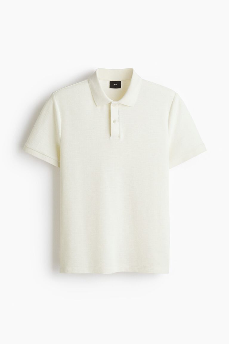 Slim Fit Jacquard-knit polo shirt